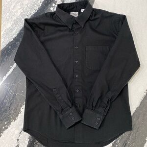 Naked & Famous Black Oxford Dress shirt slim xl. Like New!!